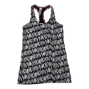 Iviva Racerback Tank Top Allover Print Athletic Activewear Sporty